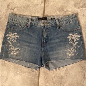Lucky brand, embellished denim shorts